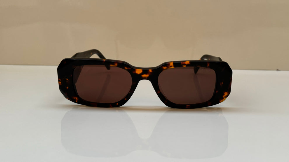 Prada Geometric Tortoise Sunglasses