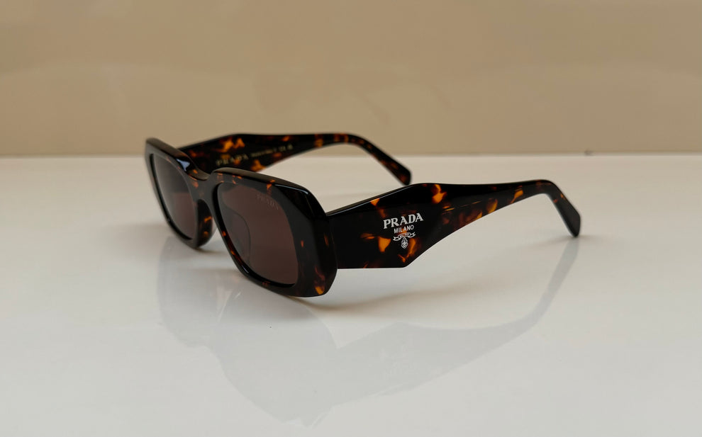 Prada Geometric Tortoise Sunglasses