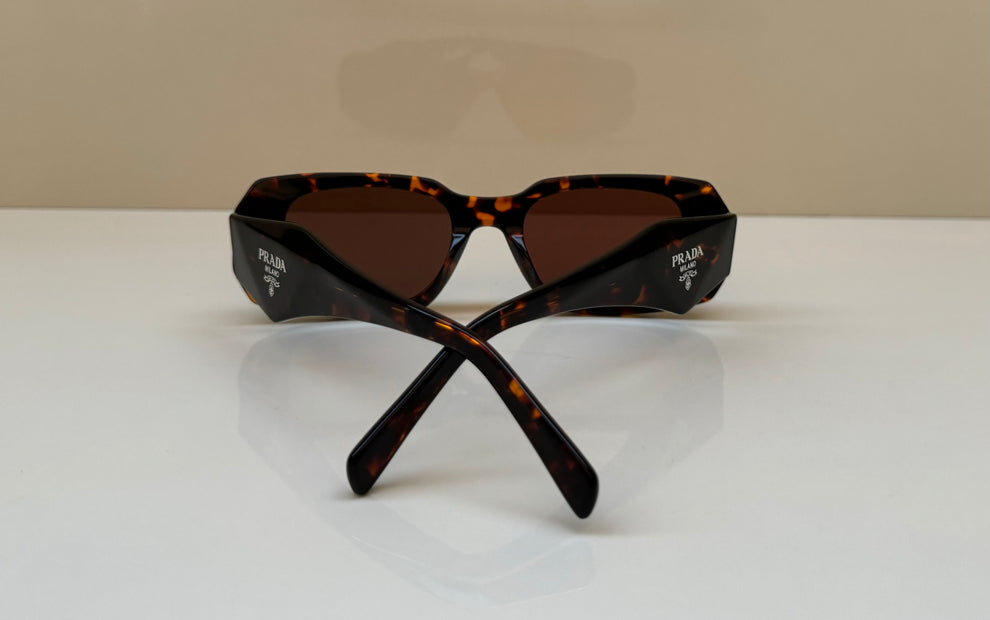 Prada Geometric Tortoise Sunglasses