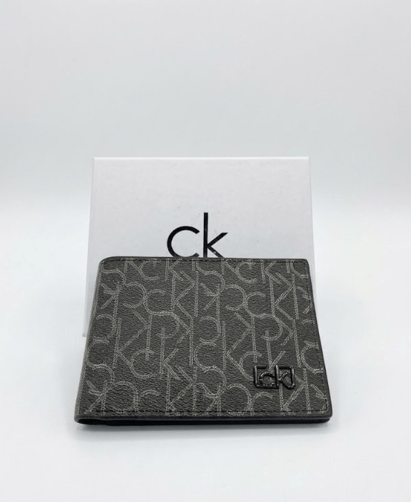 Calvin Klein Allover Emblem Monogram Bifold Wallet